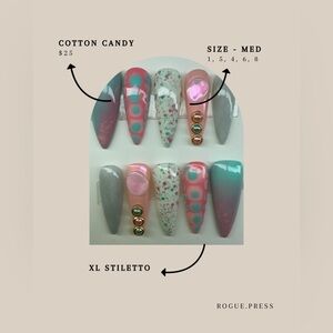 Colorful XL Stiletto Press-On Nails